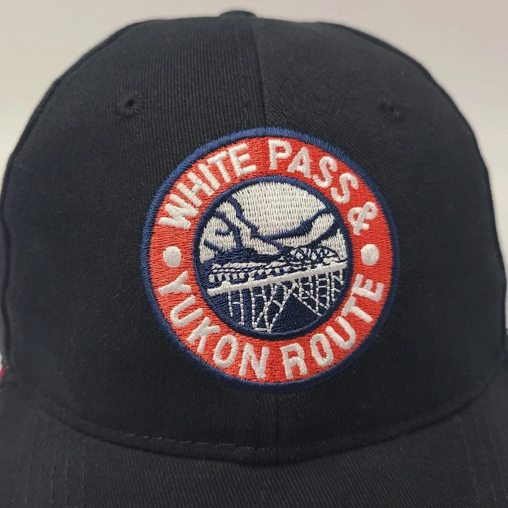 White Pass & Yukon Route‎ Railway Hat Adjustable Black Train Skagway Alaska 2011